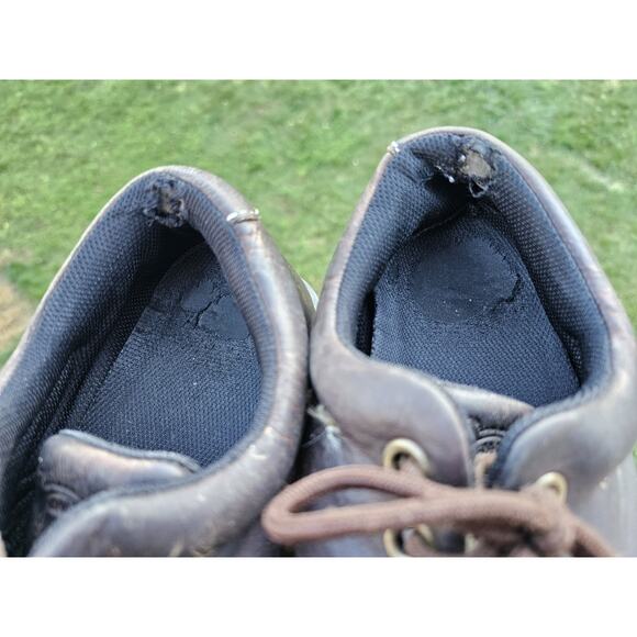 DOC MARTENS Boston BROWN LEATHER OXFORD SHOES MEN 9 Women 10 Distressed Vintage - Picture 6 of 10